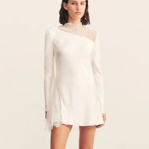 Shona Joy Cream Lace Mini Dress